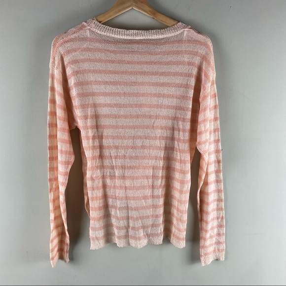Sadie & Sage Boutique Sherbert Striped Semi Sheer Sweater Top Blouse Small (NWT) - Picture 8 of 9